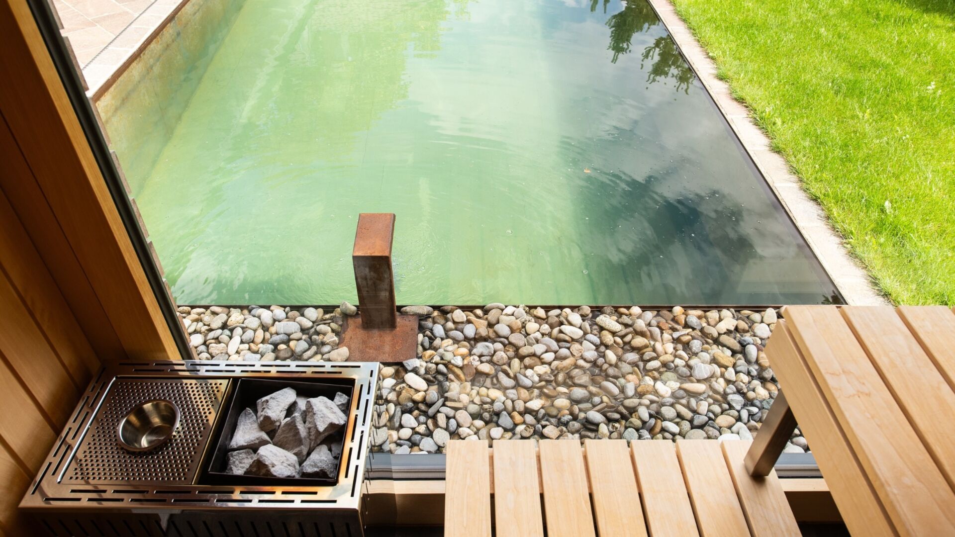 Kueng wellness nido outdoor aussensauna innenraum