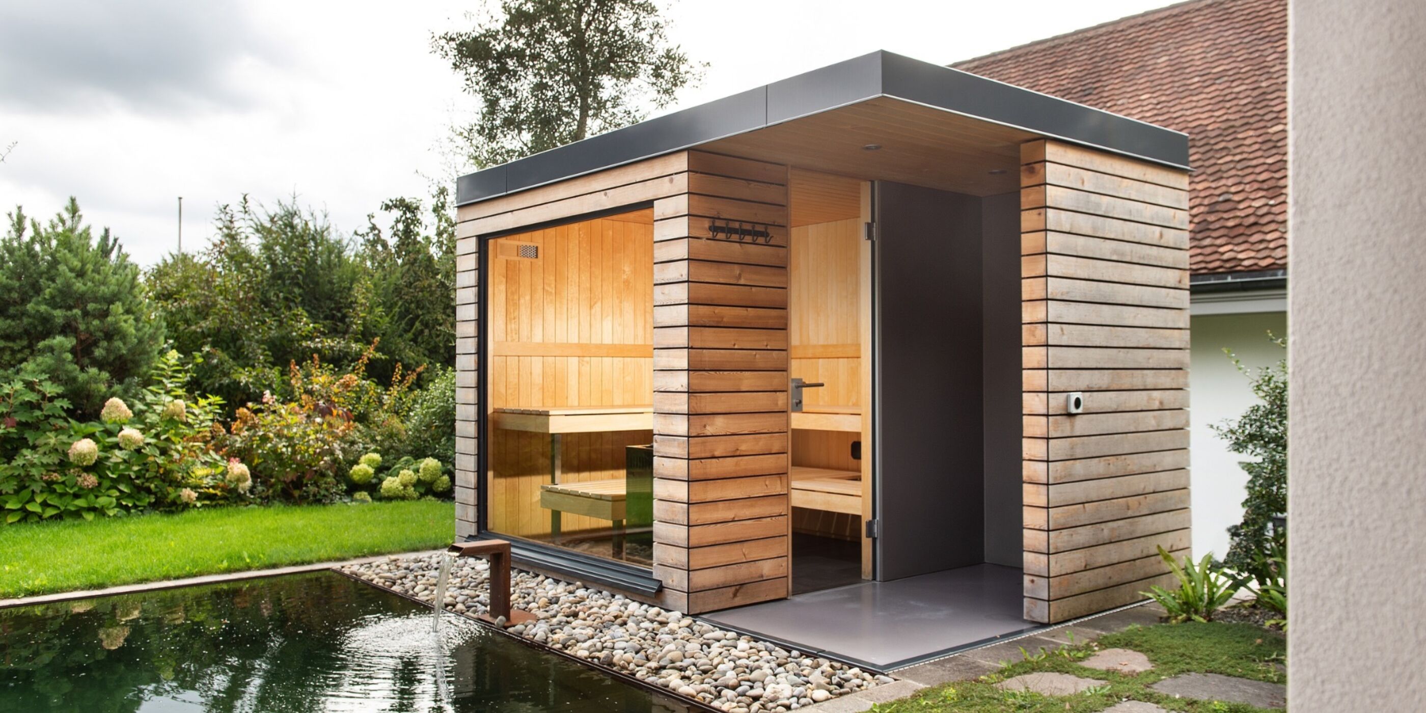 Kueng wellness nido outdoor aussensauna innenraum naturpool