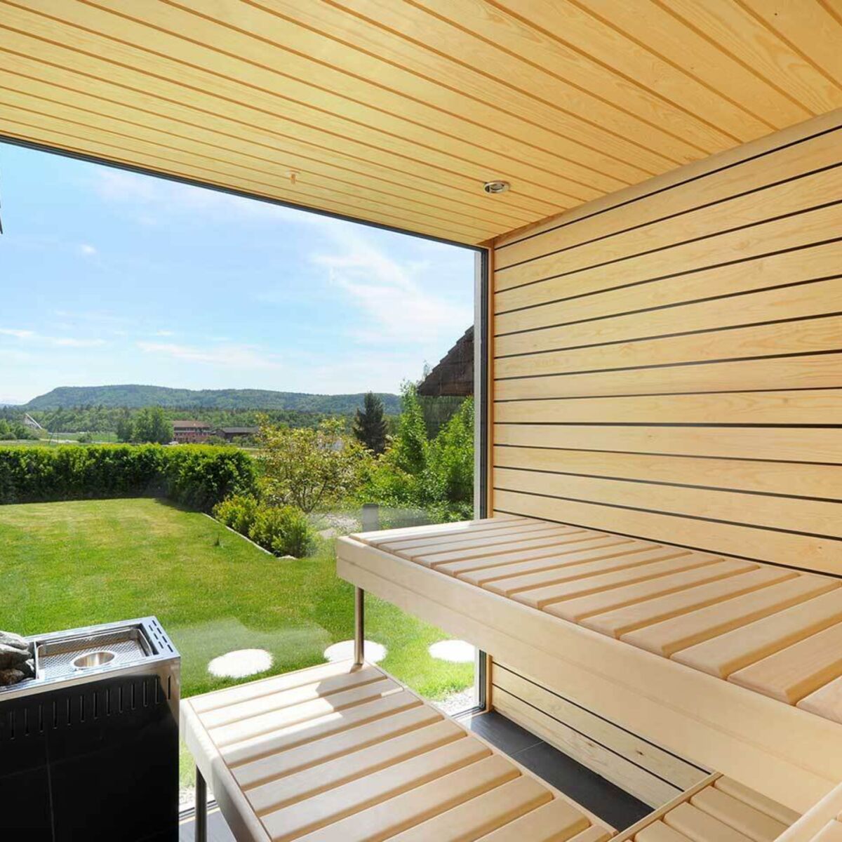 Kueng wellness outdoor sauna garten