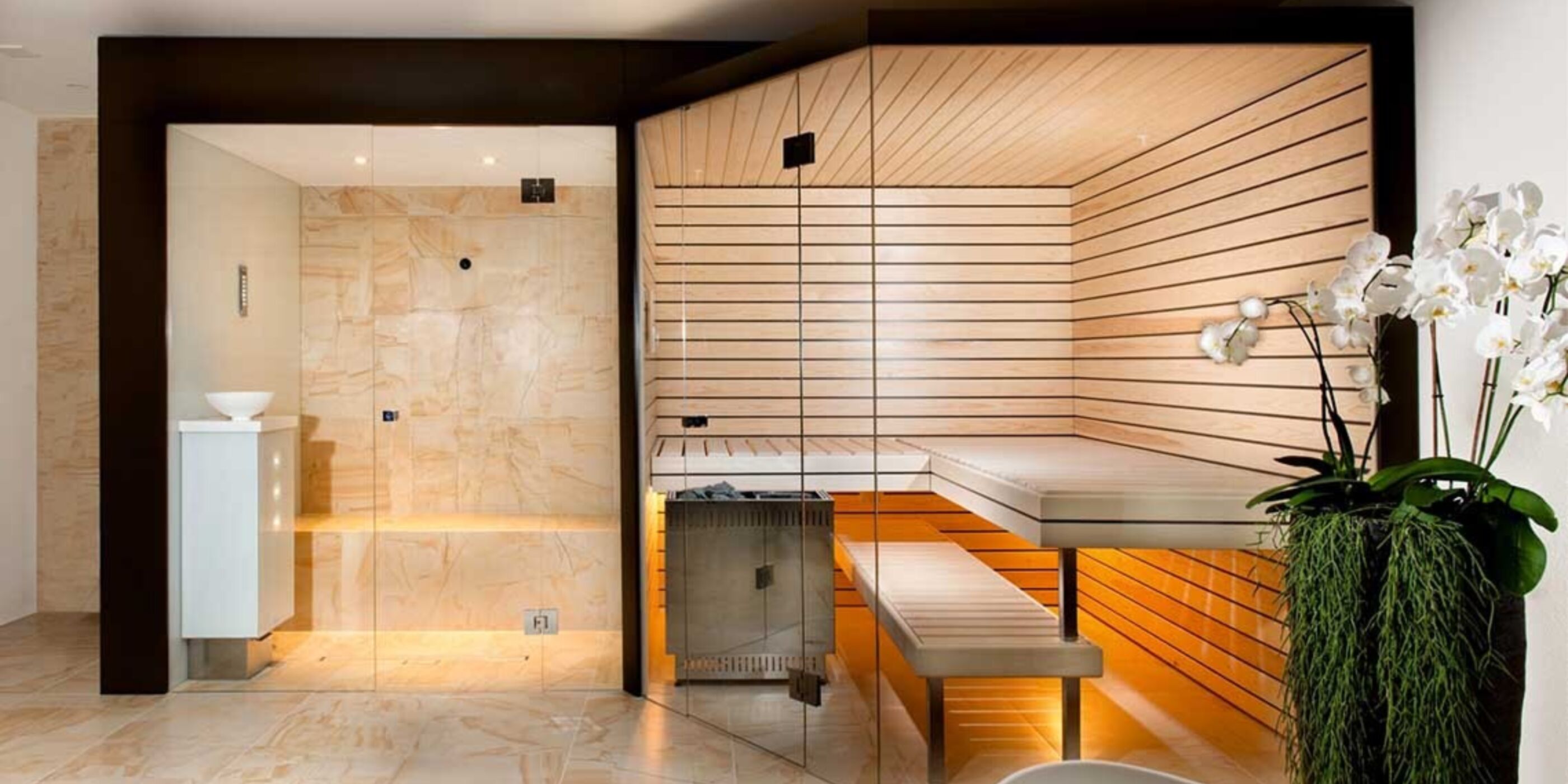 Kueng wellness kombianlage sauna dampfbad