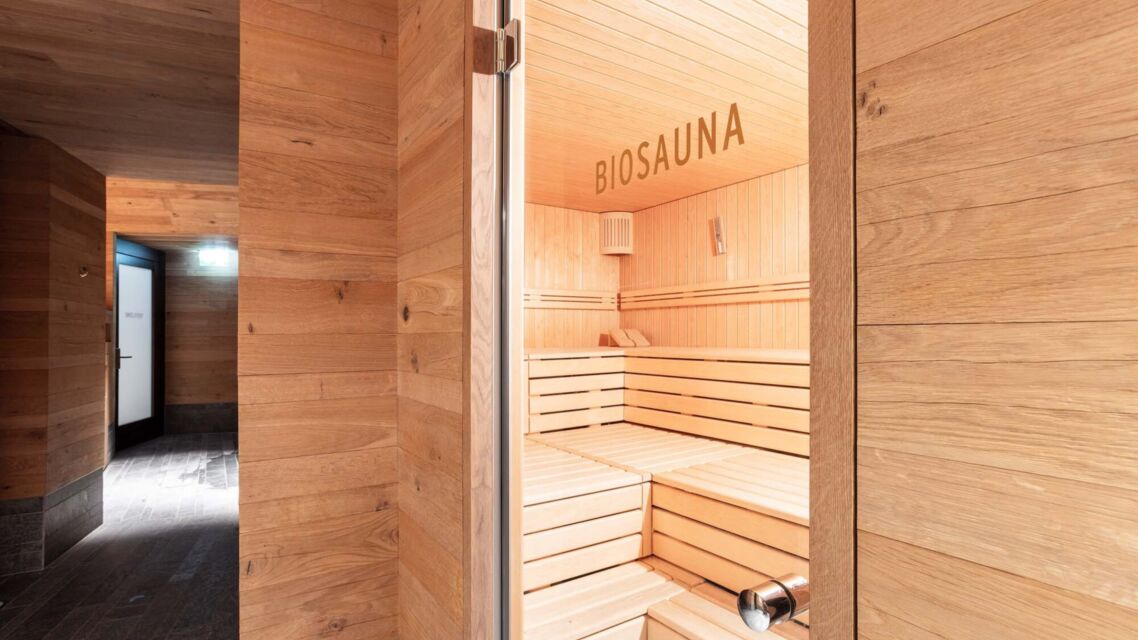 Sauna in Frutt Family Lodge