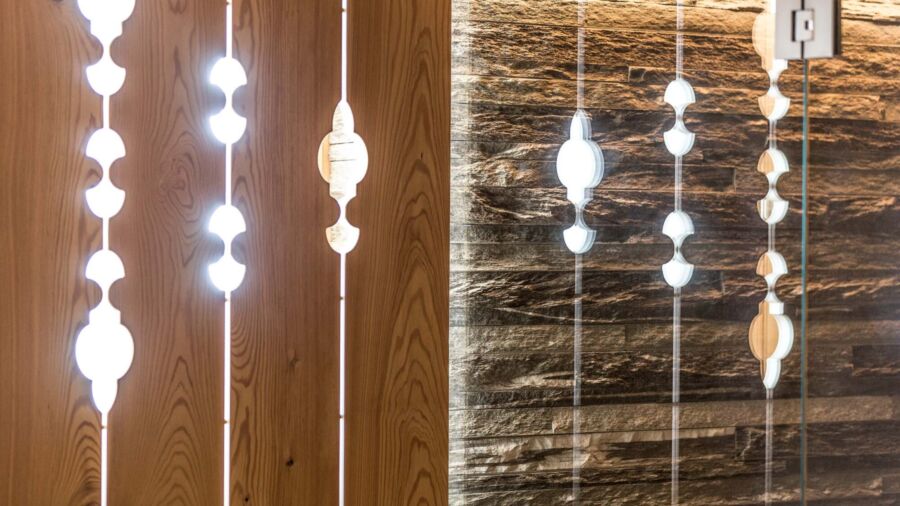 Kueng sauna wellness indoor kokon valserquarzit arvenholz 16