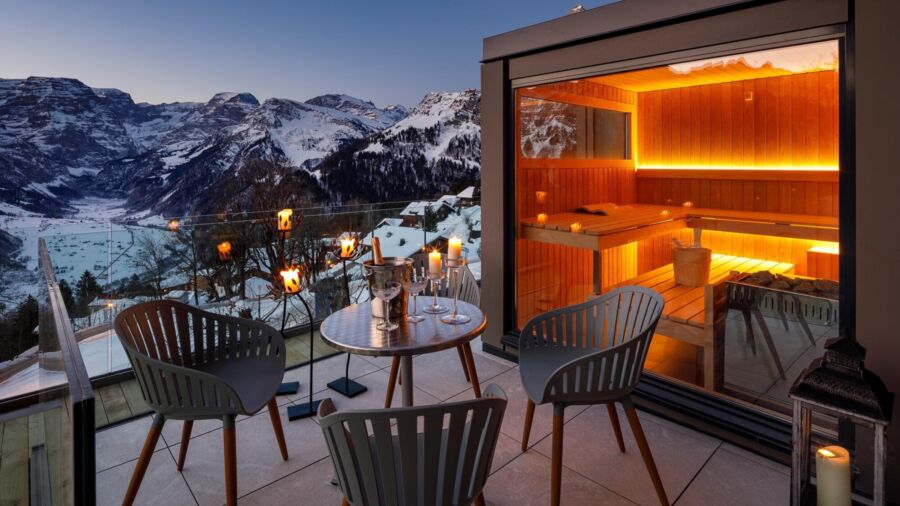 Kueng wellness Märchenhotel Bellevue Braunwald Zimmer Unendlichn