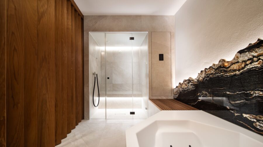 Kueng wellness dampfdusche naturstein