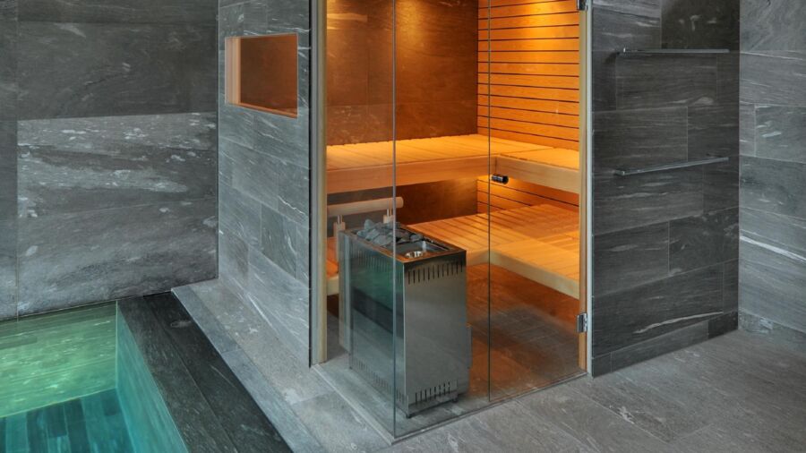 Kueng sauna welness solitaer privatespa pool indoor valserquarzit 5