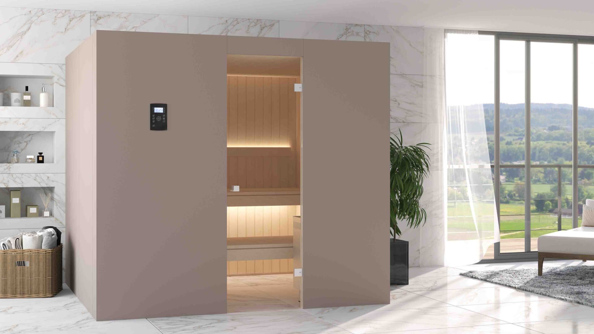 Kueng sauna wellness nido indoor soft taupe