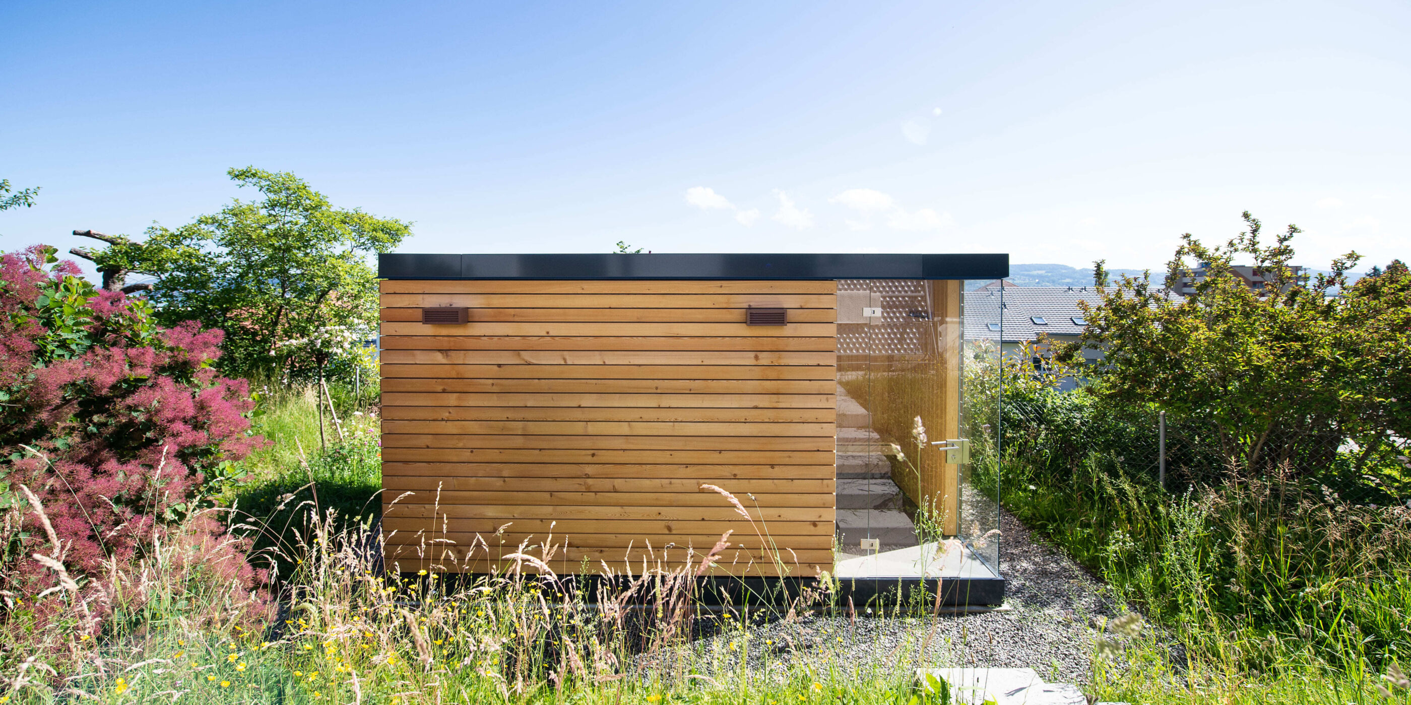 Kueng sauna wellness nido outdoor garten holz glaswand 3