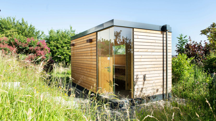 Kueng sauna wellness nido outdoor garten holz glaswand 1