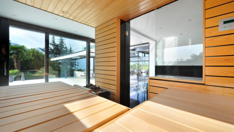 Kueng wellness gefederte liegen holz mit ausblick